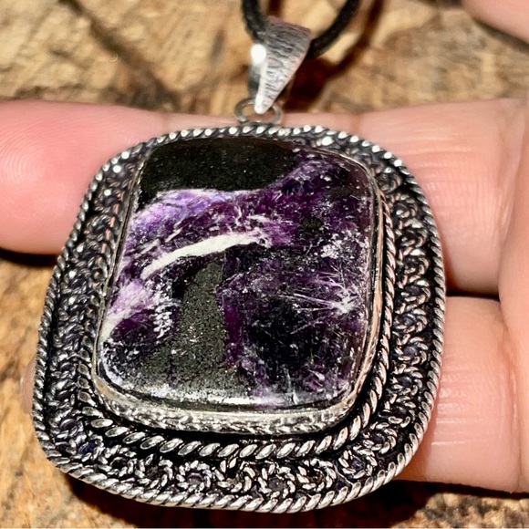 Purple Charoite Pendant 2 1/4” - Picture 1 of 15